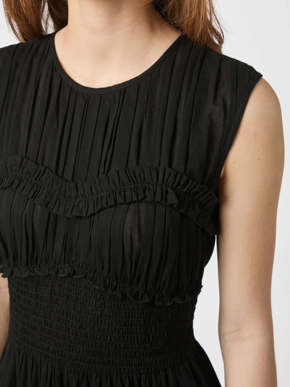 Sustainable Cotton Neo Noirs black MYRNA'S VOILE DRESS
